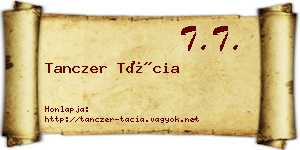 Tanczer Tácia névjegykártya